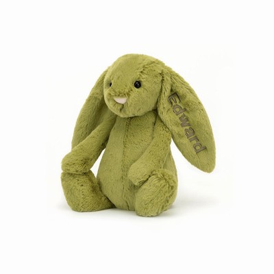 Jellycat Bashful Moss Bunny Medium Australia | 920381EGO